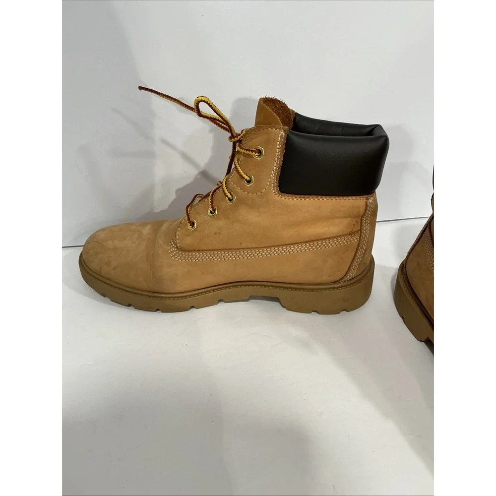 Timberland Boys 5.5M Classic Waterproof Work Boots - Wheat Nubuck Leather